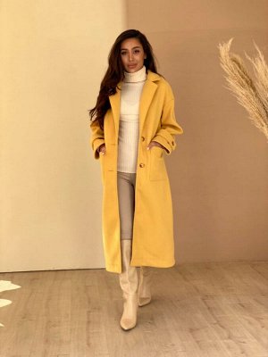 Пальто-оверсайз с накладными карманами Primrose Yellow