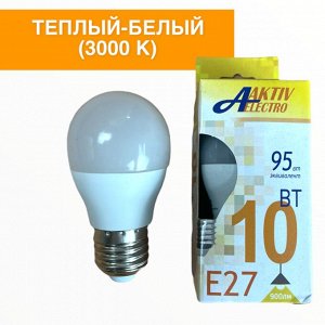 Лампа светодиодная LED-G45-Regular 10Вт 175-265В Е27 3000К 900Лм ШАР