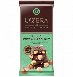 Шоколад молочный с цельным фундуком Milk &Extra Hazelnut, 90 г