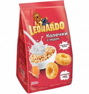 Яшкино Готовый завтрак «Колечки с мёдом», «Leonardo», 200 г