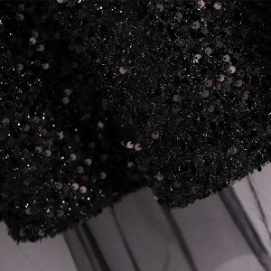 Женский костюм (свитшот + юбка), цвет черный со стразами