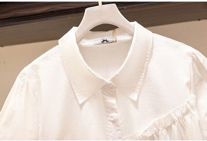 Платье женское свободного кроя в тонкую полоску с коротким рукавом, цвет белый