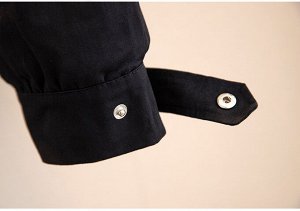 Брюки женские с накладными карманами и поясом, цвет черный