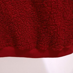 Женский плюшевый свитшот, с кружевными вставками, цвет красный