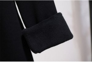 Костюм женский, утепленный (свитшот цвет черный + брюки цвет черный)