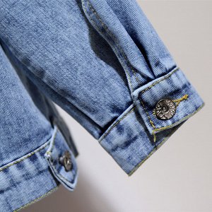 Куртка женская джинсовая, цвет голубой