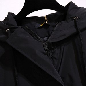 Куртка женская облегченная с капюшоном, цвет черный