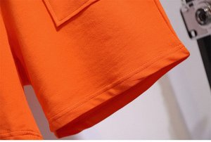 Шорты женские в спортивном стиле, цвет оранжевый
