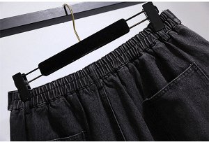 Шорты женские джинсовые с карманами, цвет темно-серый