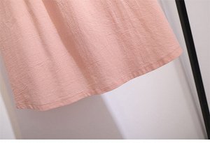 Платье женское с воротничком приталенное, цвет розовый