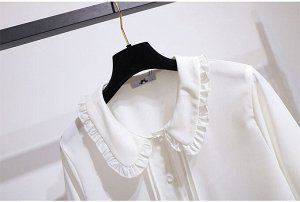 Блуза женская с рюшами, цвет белый