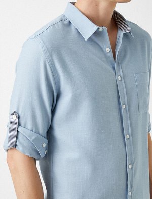 Рубашка Материал: %100 Хлопок Параметры модели: рост: 188 cm, объем груди: 98, объем талии: 82, объем бедер: 95 Надет размер: M