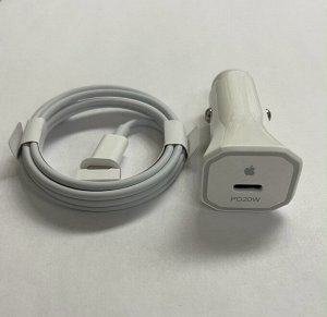 Автомобильное зарядное устройство PD 20W Type-C + Провод Lightning to Type-C