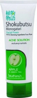 LION Shokubutsu пенка для умывания от прыщей для жирной кожи Acne Solution 100 мл