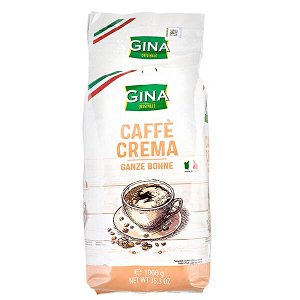 Кофе GINA Caffe Crema 1 кг зерно 1 уп.х 6 шт.