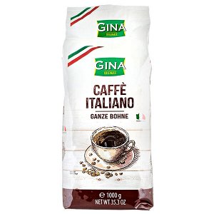 Кофе GINA Caffe Italiano 1 кг зерно 1 уп.х 6 шт.