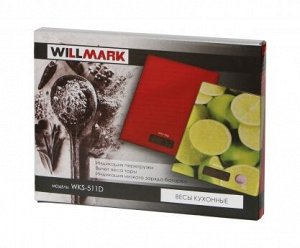 Весы кухонные WILLMARK WKS-511D (5кг., 385г, 203*153мм, цвета в ассортименте)
