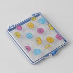Игольница магнитная «Пуговки», с иглами, 7 x 8 см, цвет голубой