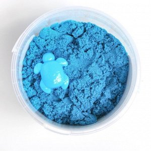 Песок для лепки «Синий», 0.7 кг + формочка МИКС
