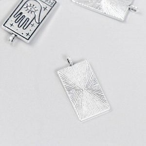 Декор для творчества металл "Жетон - удача" серебро 2,5х1,4 см