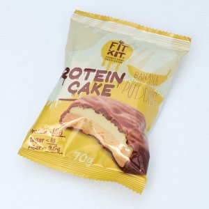 Печенье протеиновое "Fit Kit Protein CAKE" со вкусом бананового пудинга , 70 г