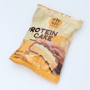 Печенье протеиновое "Fit Kit Protein CAKE" со вкусом медового крема , 70 г