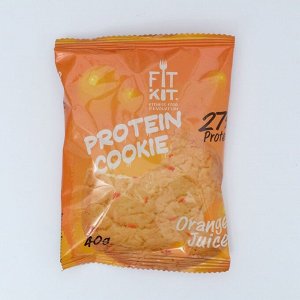 Печенье протеиновое &quot;Fit Kit Protein сookie&quot; со вкусом апельсинового сока , 40 г