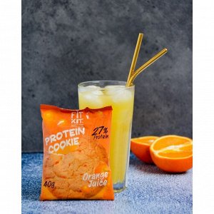 Печенье протеиновое Fit Kit Protein сookie, со вкусом апельсинового сока, спортивное питание, 40 г