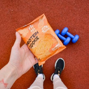 Печенье протеиновое Fit Kit Protein сookie, со вкусом арахис-карамель, спортивное питание, 40 г