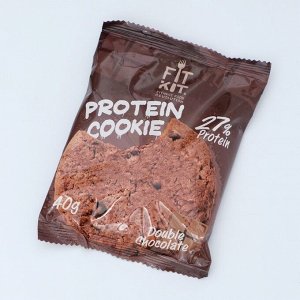 Печенье протеиновое "Fit Kit Protein сookie" со вкусом двойного шоколада , 40 г