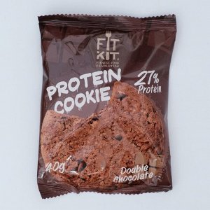 Печенье протеиновое "Fit Kit Protein сookie" со вкусом двойного шоколада , 40 г