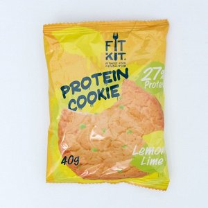 Печенье протеиновое "Fit Kit Protein сookie" со вкусом лимон-лайм , 40 г