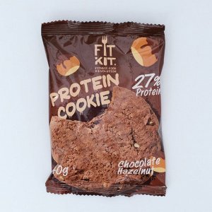 Печенье протеиновое "Fit Kit Protein сookie" со вкусом шоколад-фундук, 40 г