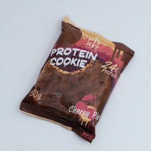 Печенье глазированное "Fit Kit Protein chocolate сookie" со вкусом вишневого пирога , 50г