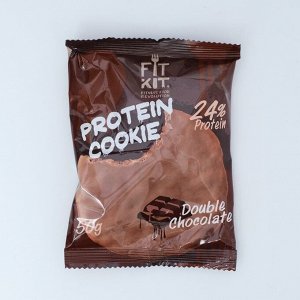 Печенье глазированное "Fit Kit Protein chocolate сookie" со вкусом двойного шоколада , 50г