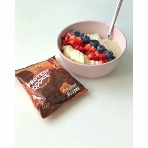 Печенье глазированное Fit Kit Protein chocolate сookie, со вкусом карамельного мусса, спортивное питание, 50 г