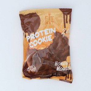 Печенье глазированное "Fit Kit Protein chocolate сookie" со вкусом медового мусса , 50г