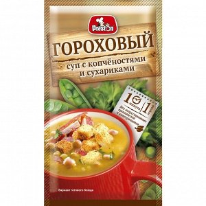 Суп-пюре Гороховый с копчёностями и сухариками Preston, 16 г