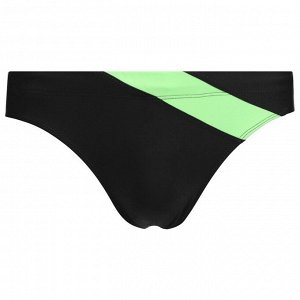 Плавки для плавания 201, цвет чёрный/зелёный неон