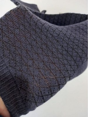 Арт. 2С2 Укороченные носки с рельефным рисунком/цвет темно-серый
