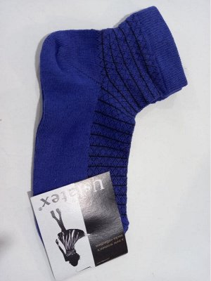 Арт. 2С2 Укороченные носки с рельефным рисунком/цвет васильковый