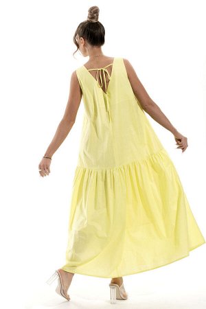 Платье Платье Golden Valley 4821 желтый 
Состав: Хлопок-100%;
Сезон: Лето
Рост: 170

Платье на бретелях, без застежки, с V-образным вырезом горловины по спинке. По горловине спинки- шнур-завязка. Пла