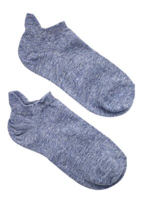 Короткие носки р.35-40 "Soft" Серо-синие