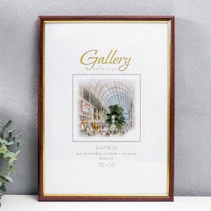 Фоторамка пластик "Gallery" 25х35 см бук (пластиковый экран)