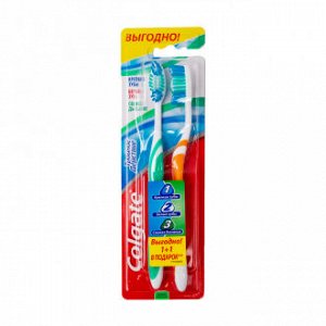 Зубная щётка, Colgate, 1+1 шт., в ассортименте