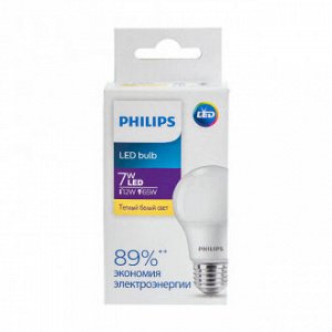 Лампа светодиодная "Led bulb", Philips, в ассортименте