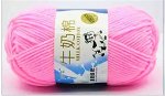 Пряжа Milk Cotton &quot;Молочка&quot; цвет розовый