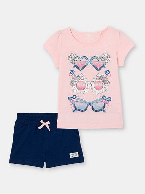 CSKG 90090-27-311 Комплект для девочки (футболка, шорты), розовый