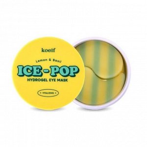 Koelf Гидрогелевые патчи с экстрактом лимона и базелика Ice-Pop Lemon & Basil Hydrogel Eye Mask