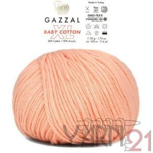 Baby cotton XL №3412 персик